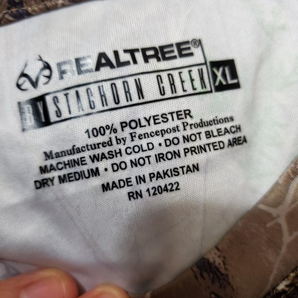 Realtree Edge Staghorn Creek camo hunting t shirt, Size XL - Picture 5 of 6